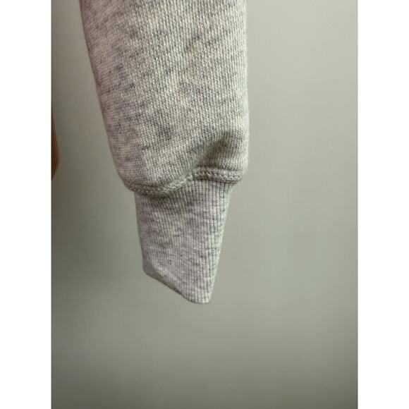 Victoria's Secret PINK Long Sleeve Pullover Fleece Gray Crop Sweatshirt Size XXL - Picture 4 of 8